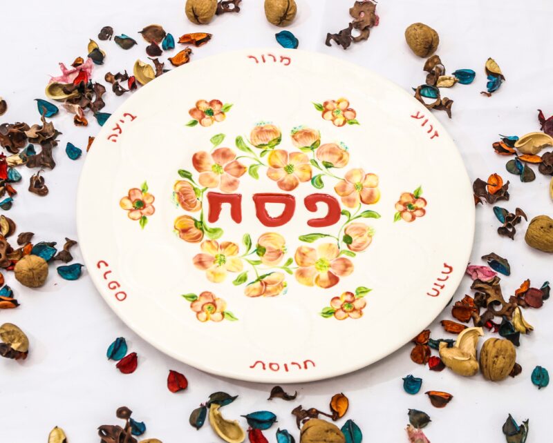 ⁦צלחת פסח מהודרת בעבודת יד⁩ – תמונה ⁦2⁩